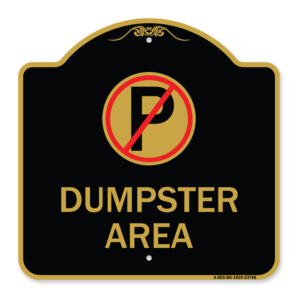 No Parking Dumpster Area