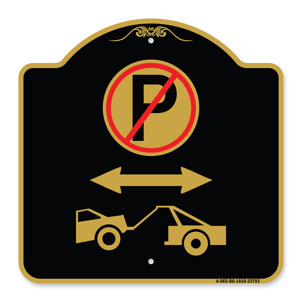 No Parking - Tow Away Zone (With Graphic)