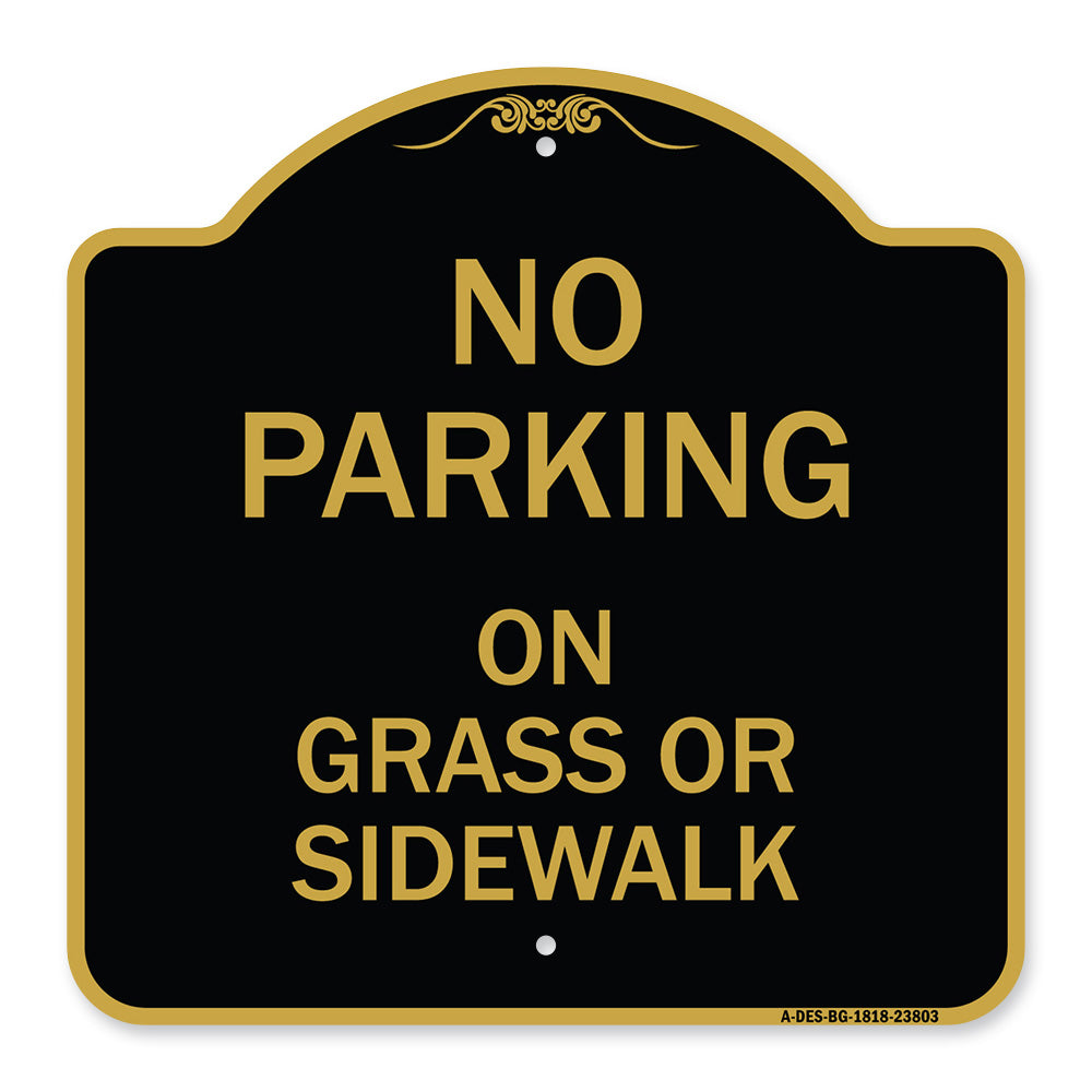 No Parking - on Grass or Sidewalk