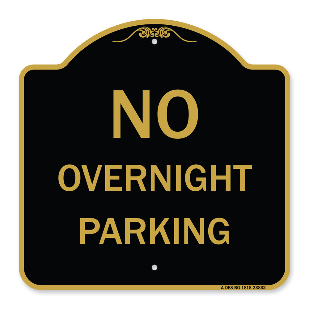 No Overnight Parking Sign