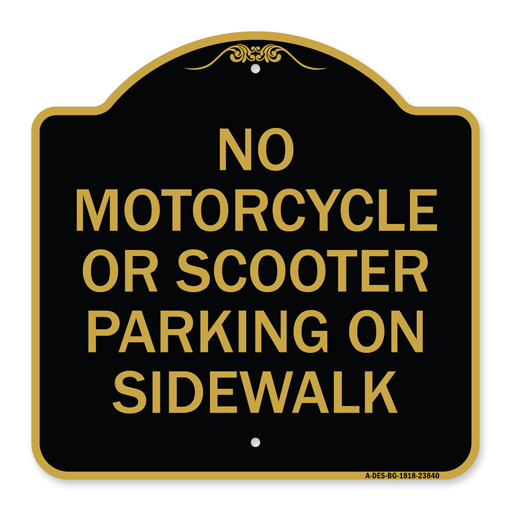 No Motorcycle or Scooter Parking on Sidewalk
