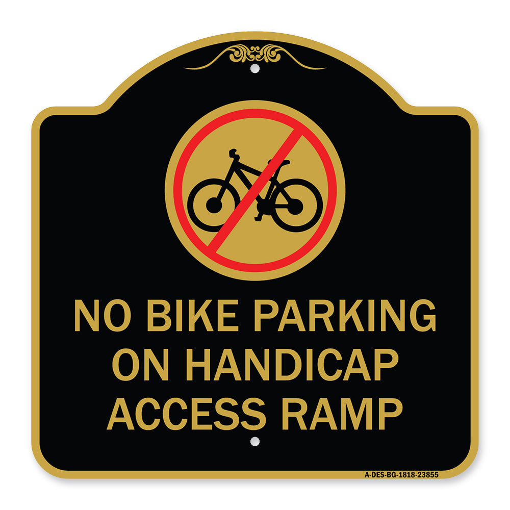No Bike Parking on Handicap Access Ramp