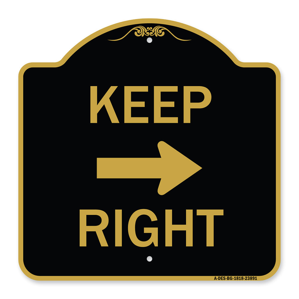 Keep Right Sign (Right Arrow)