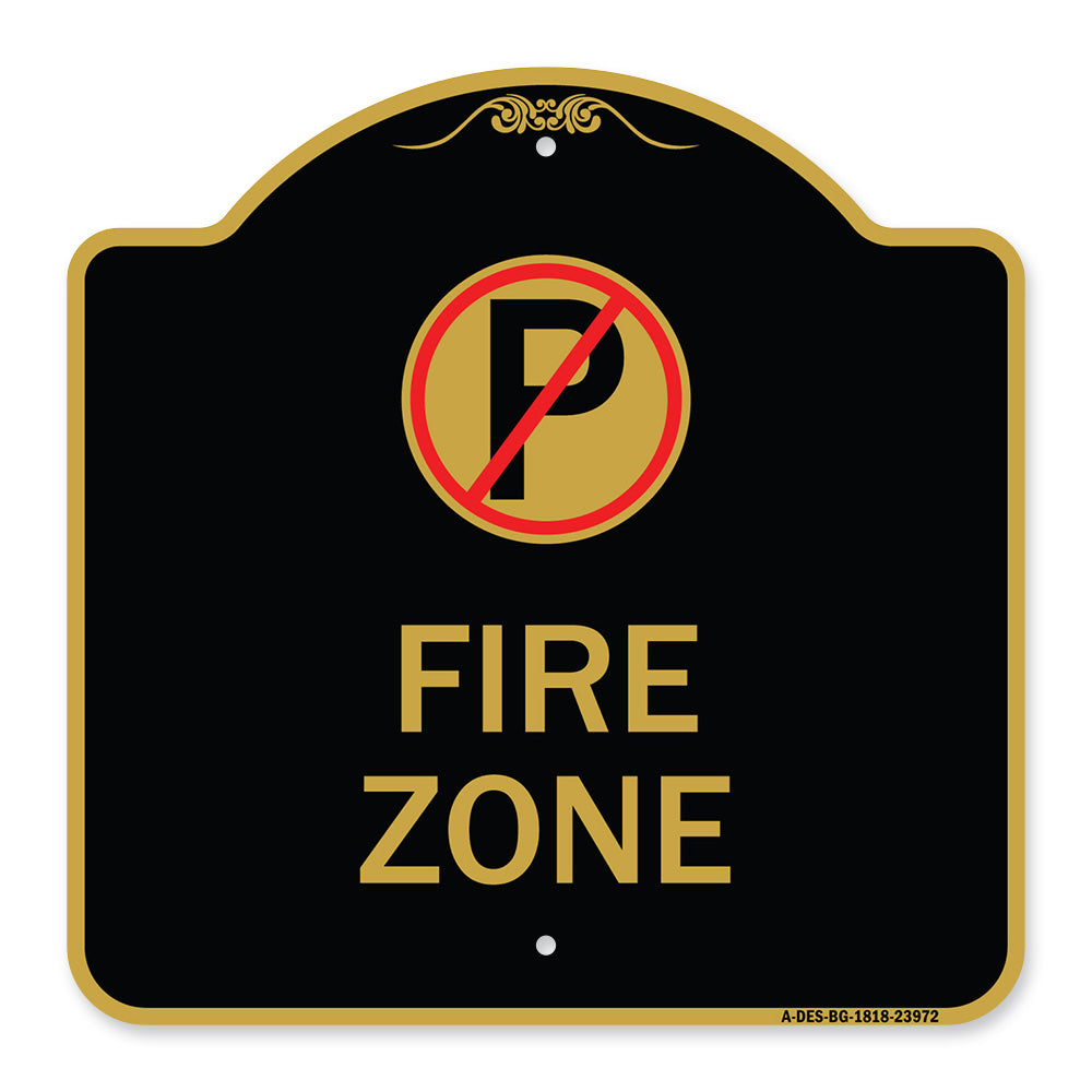 Fire Zone (No Parking Symbol)