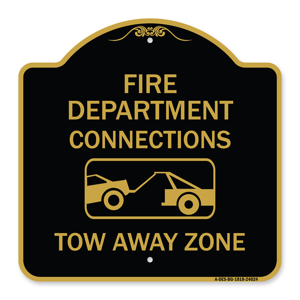 Fire Department Connection Tow Away Zone (With Graphic)