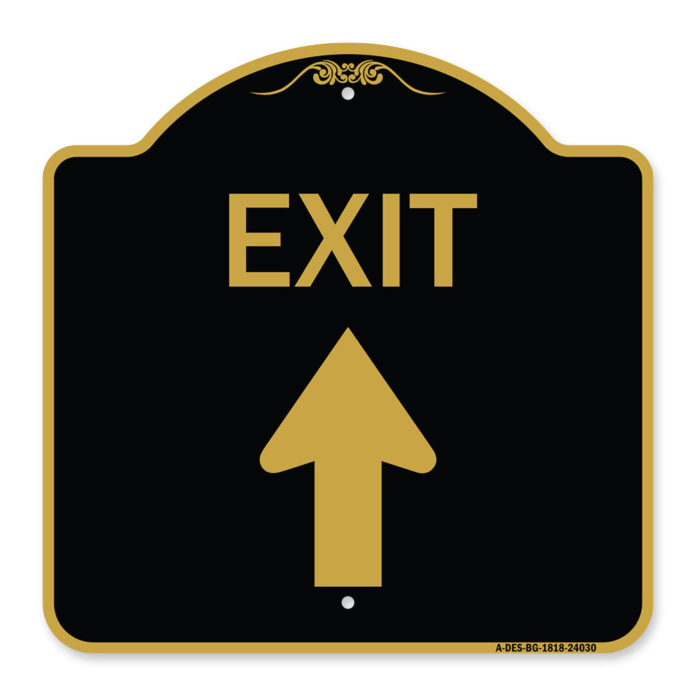 Exit Sign Exit with Up Arrow