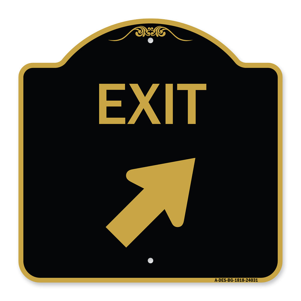 Exit Sign Exit with Right Arrow