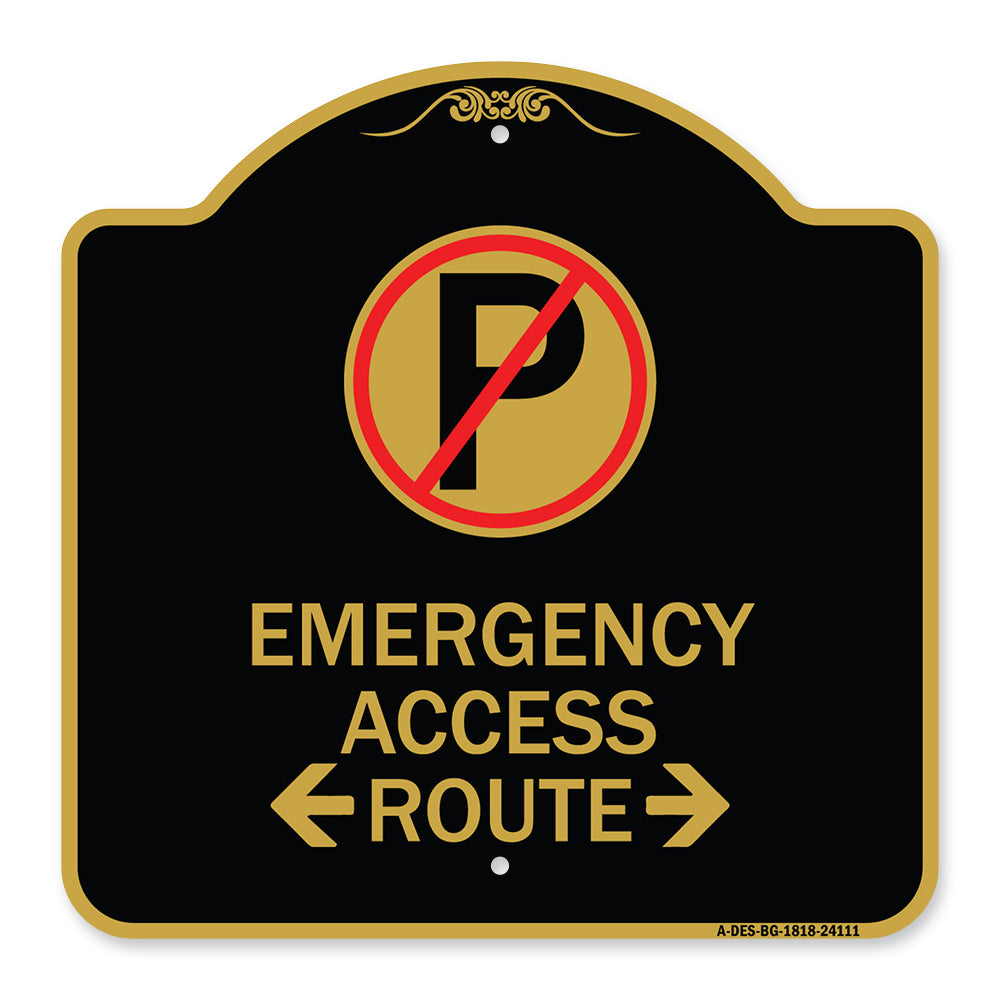 Emergency Access Route (With Bidirectional Arrow)