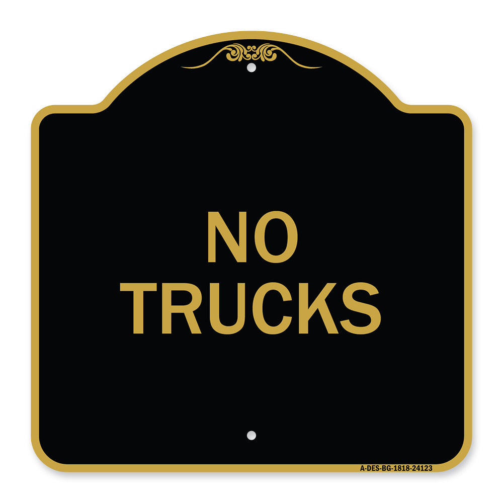 Driveway Sign No Trucks