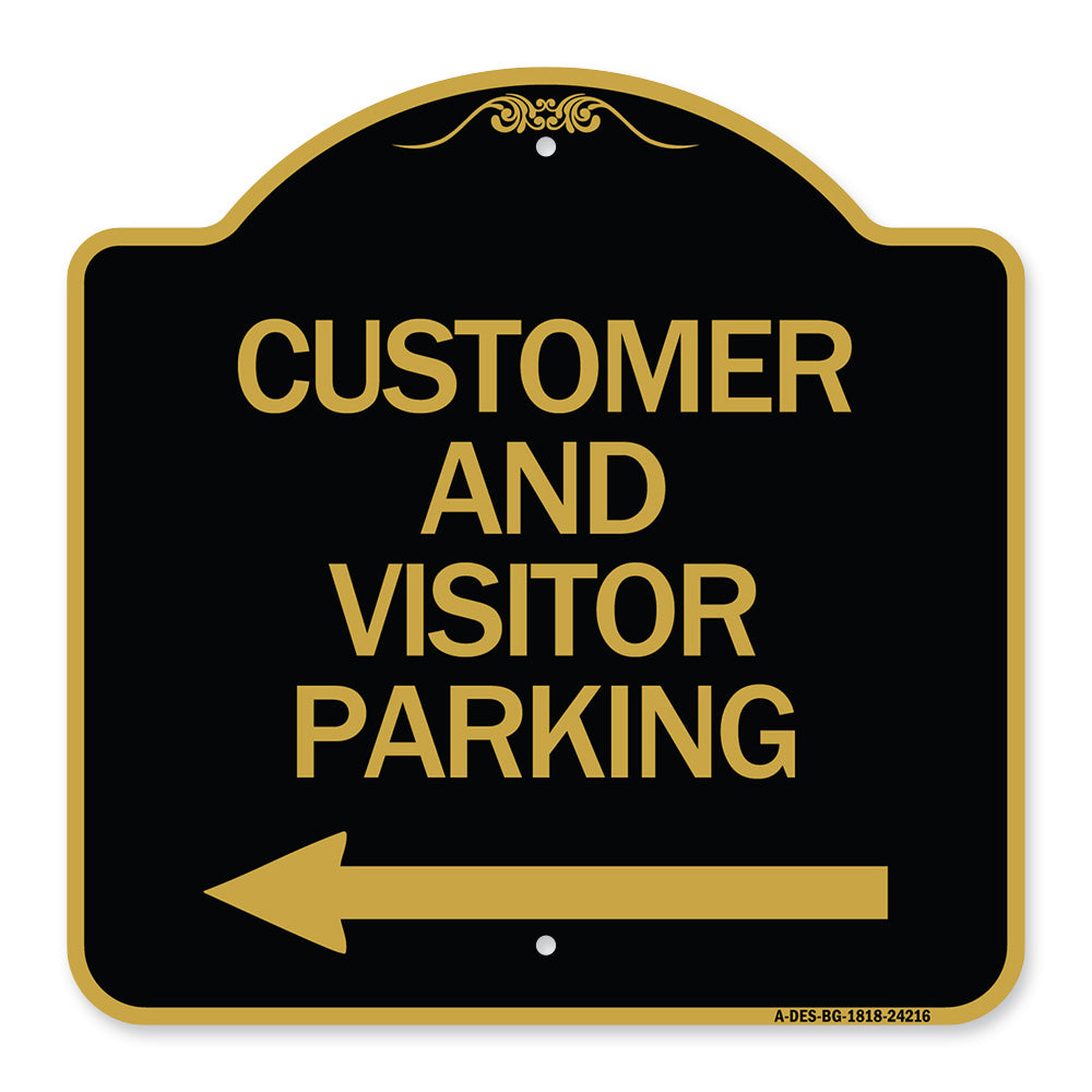 Customer and Visitor Parking (With Left Arrow)