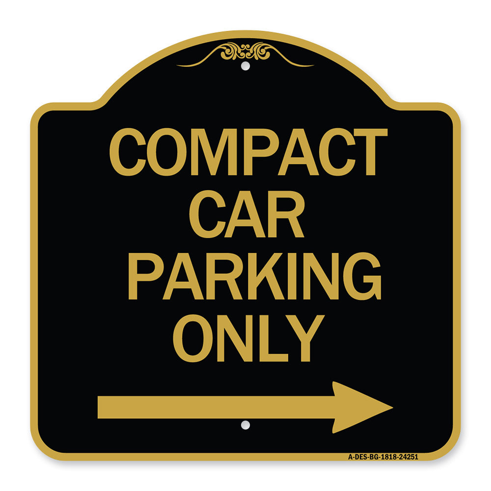 Compact Car Parking Only (With Right Arrow)