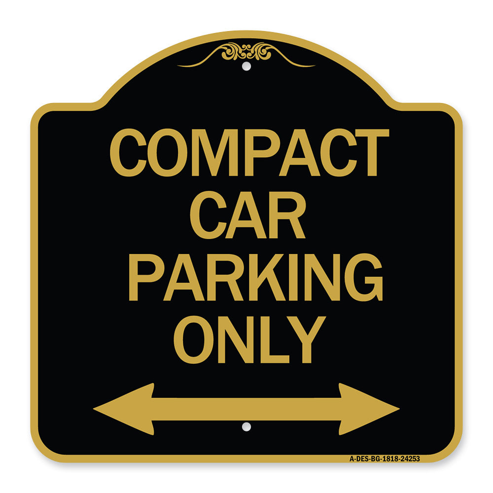 Compact Car Parking Only (With Bidirectional Arrow)