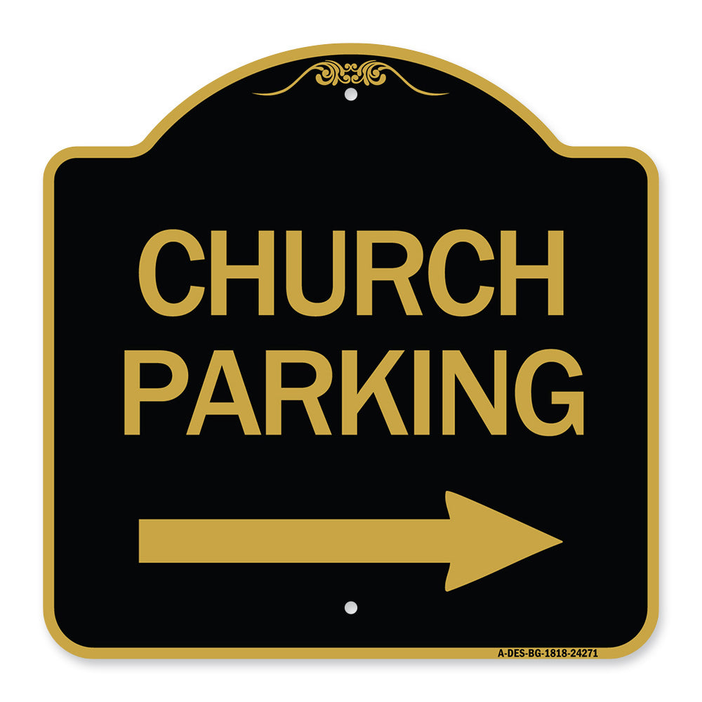 Church Parking (With Right Arrow)