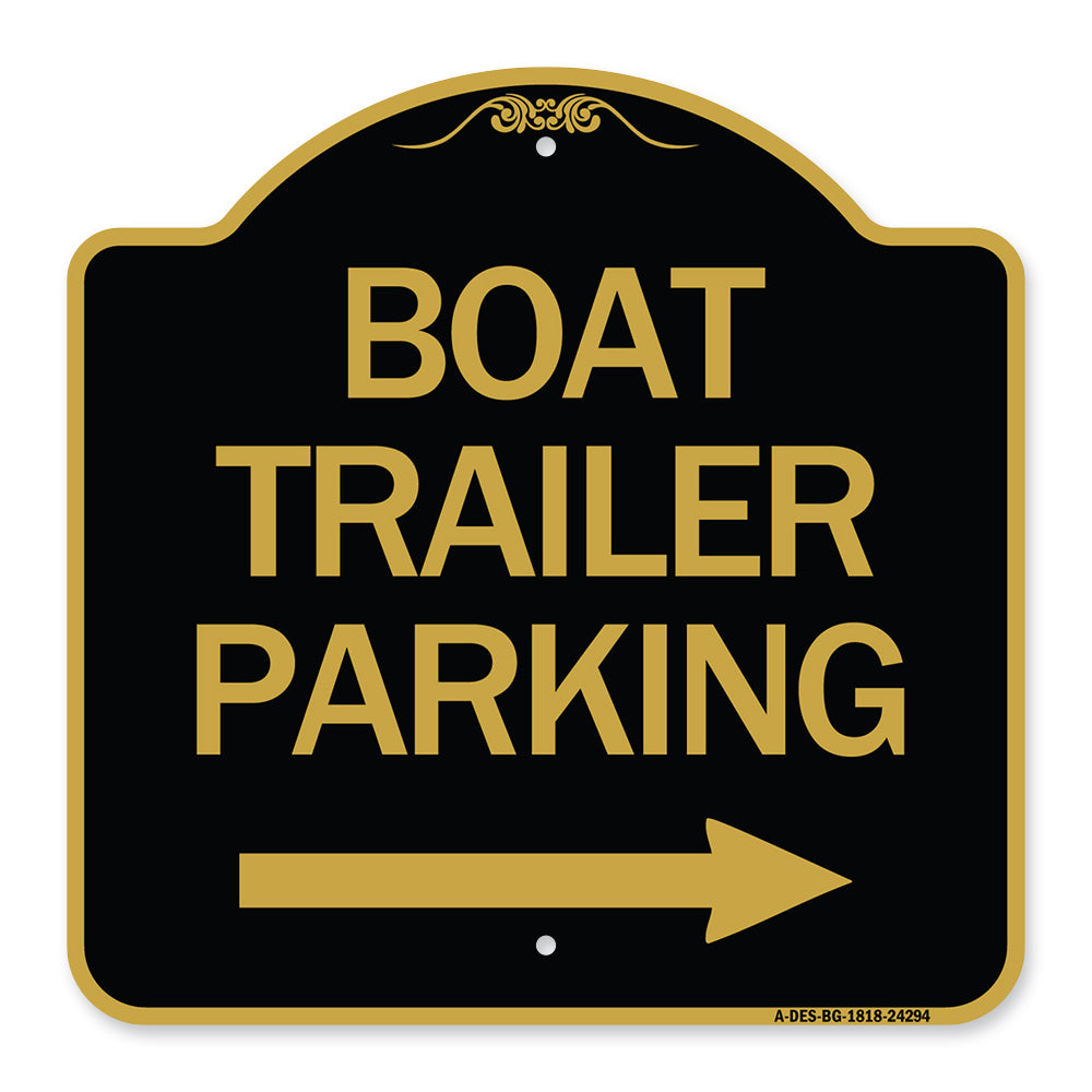 Boat Trailer Parking (With Right Arrow Symbol)