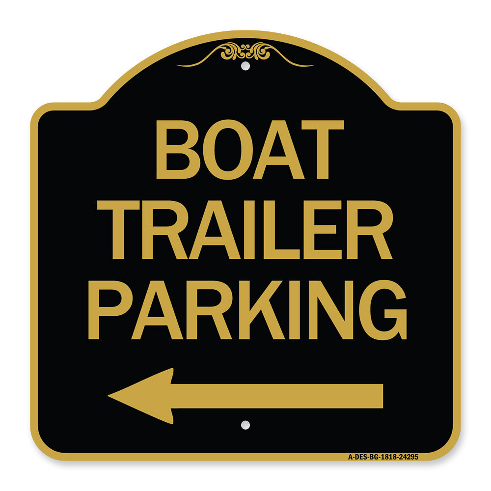 Boat Trailer Parking (With Left Arrow Symbol)