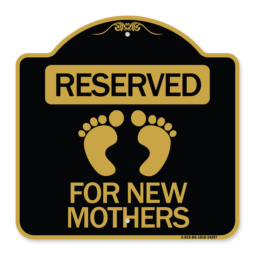 Blue Reserved Parking for New Mothers