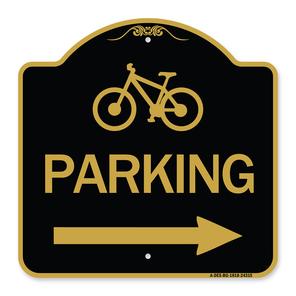 Bicycle Symbol Parking (Right Arrow