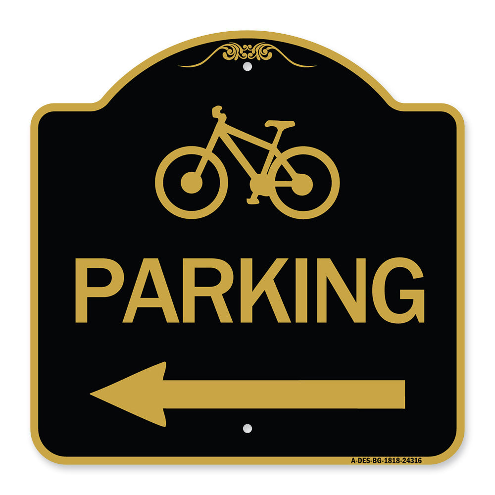 Bicycle Symbol Parking (Left Arrow)