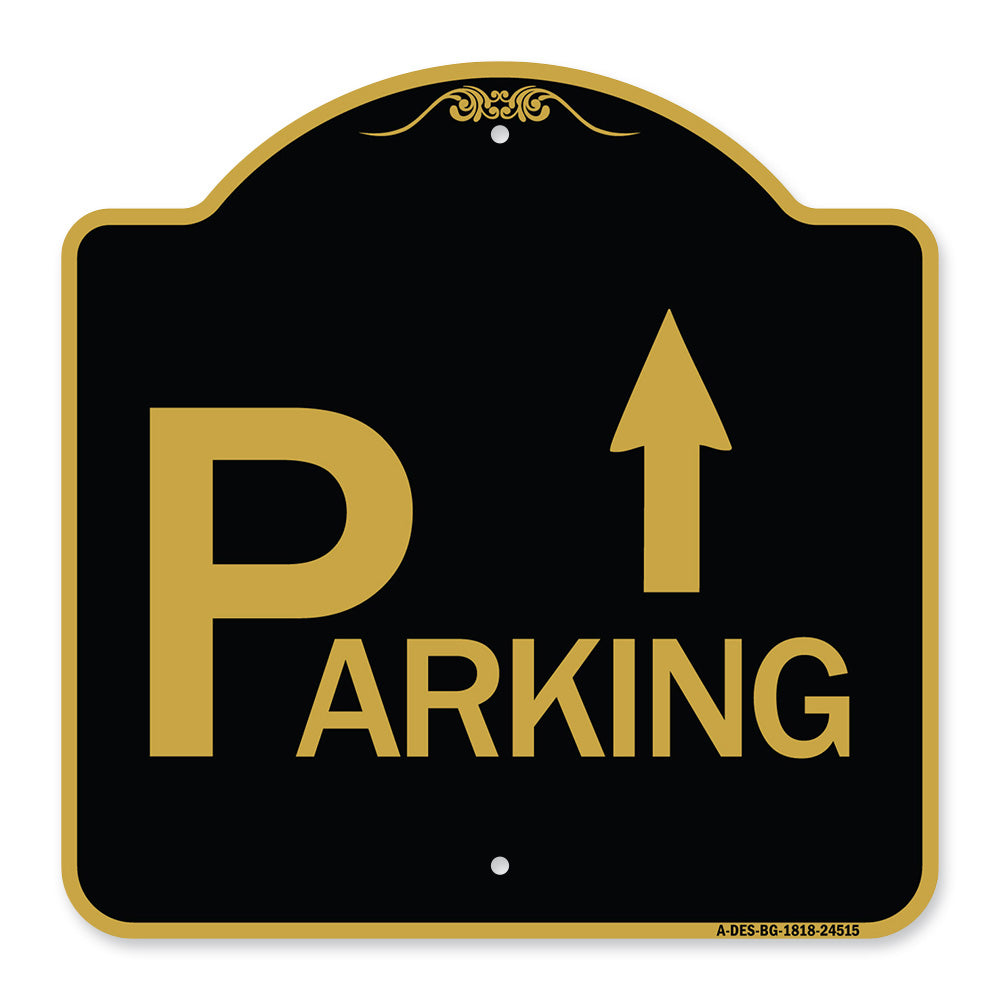 Parking with Arrow Pointing Up