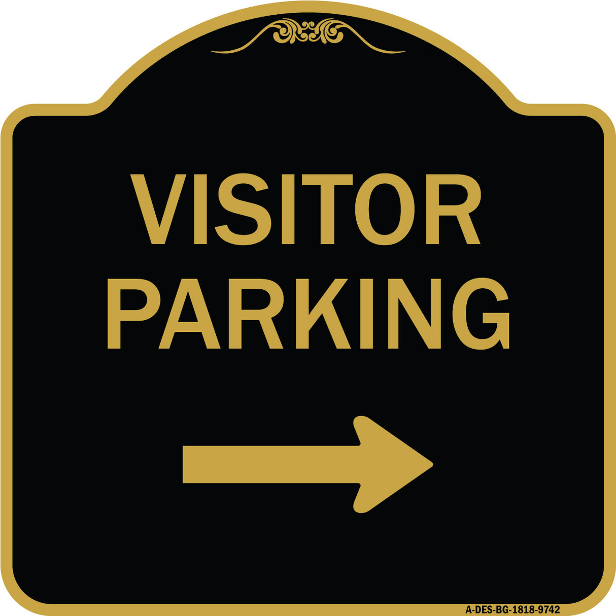 Visitor Parking (With Right Arrow)