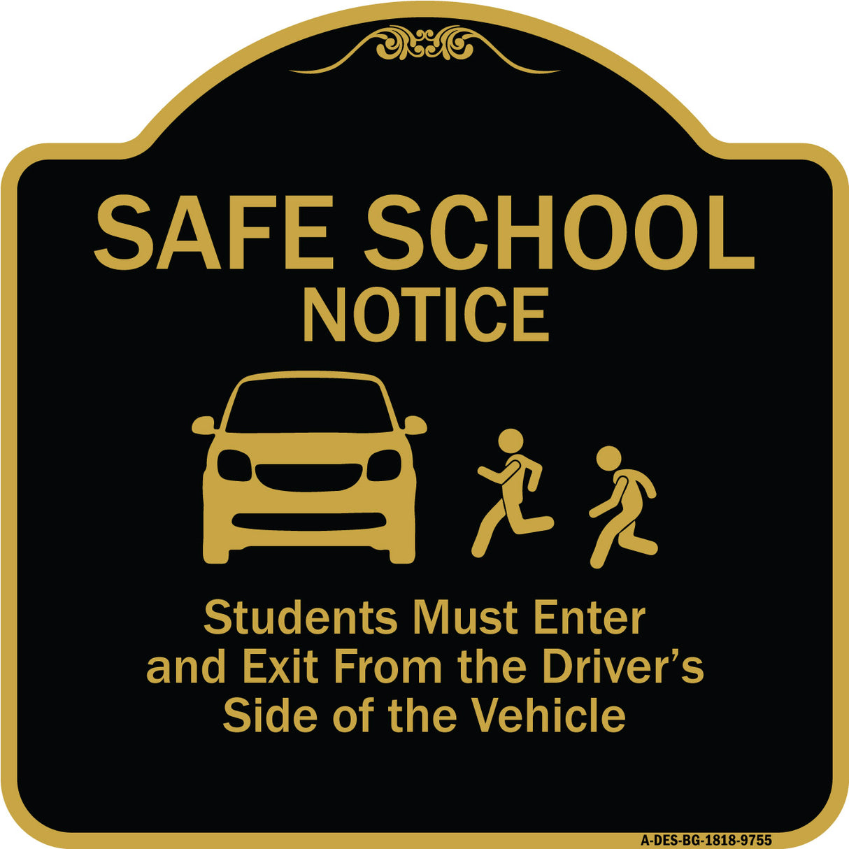 Safe School Notice Students Must Enter And Exit From Driver Side Of The Vehicle