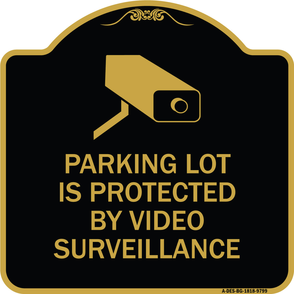 Parking Lot Is Protected By Video Surveillance With Graphic