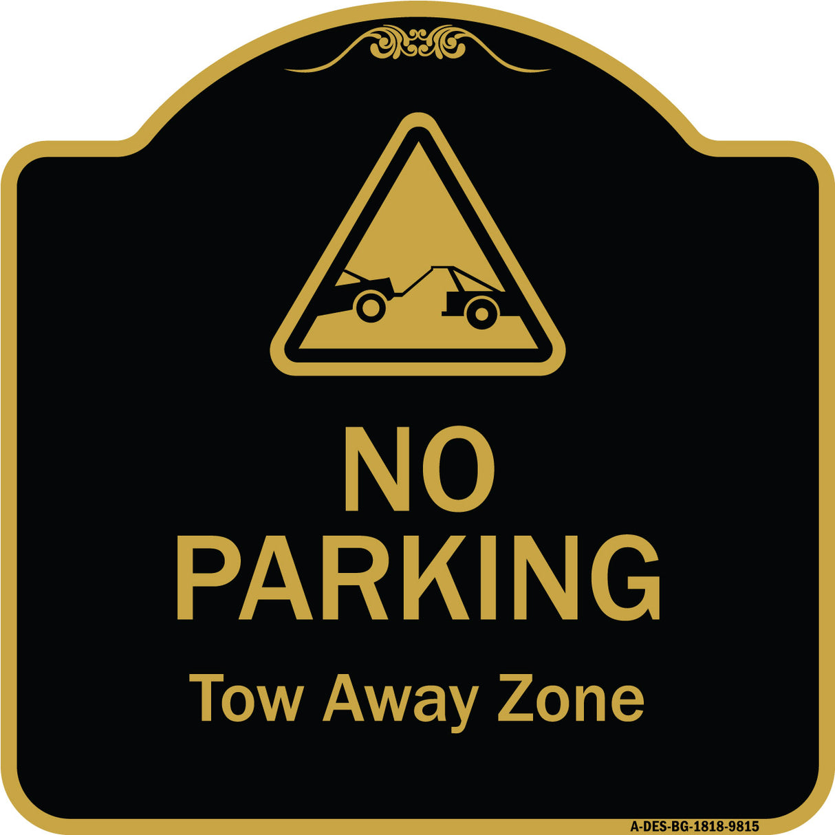 No Parking Tow Away Zone With Graphic