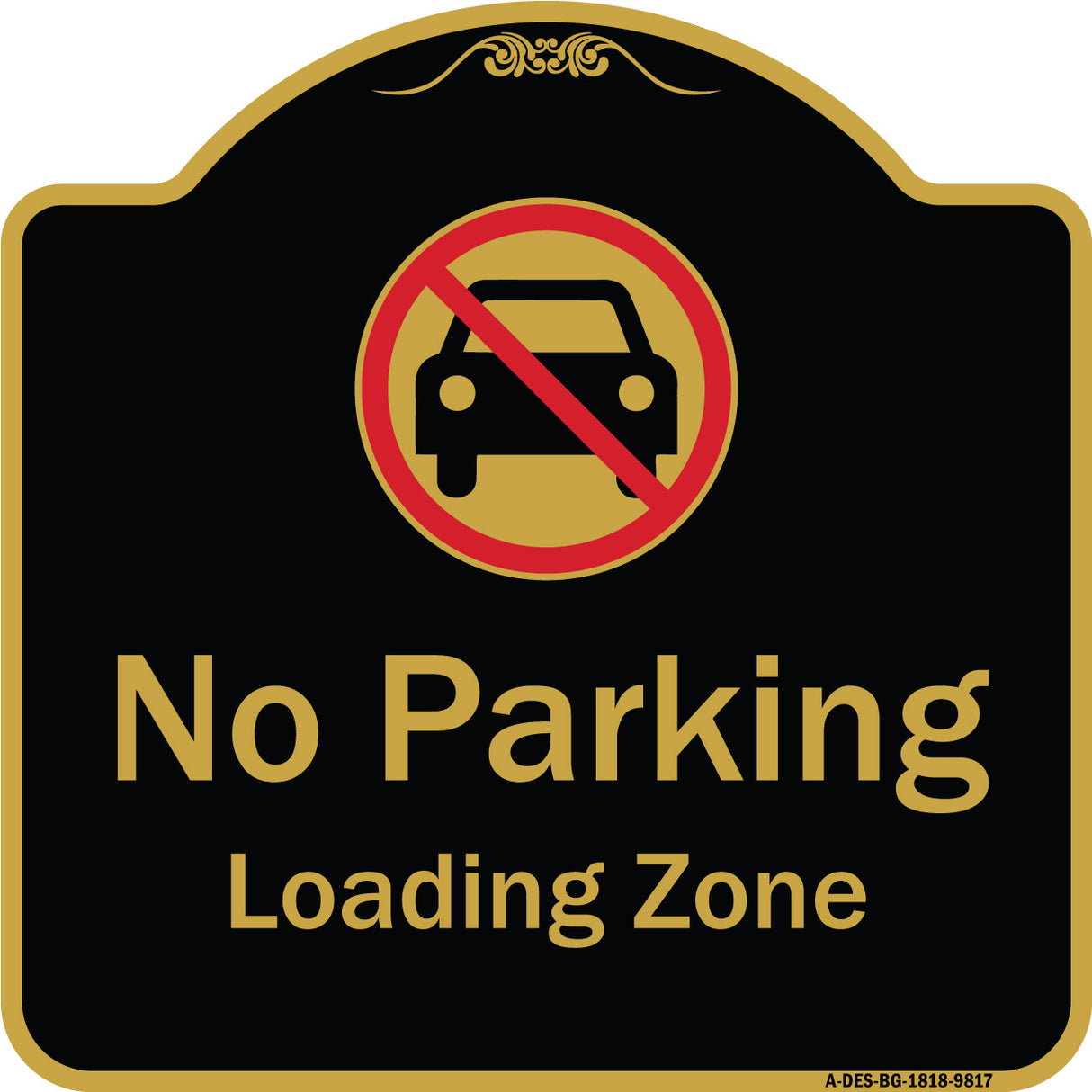No Parking, Loading Zone With No Car Symbol