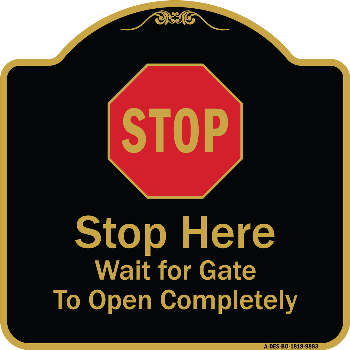 Stop, Wait For Gate To Open Completely With Symbol
