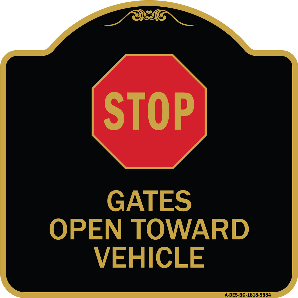 Stop, Gates Open Toward Vehicle