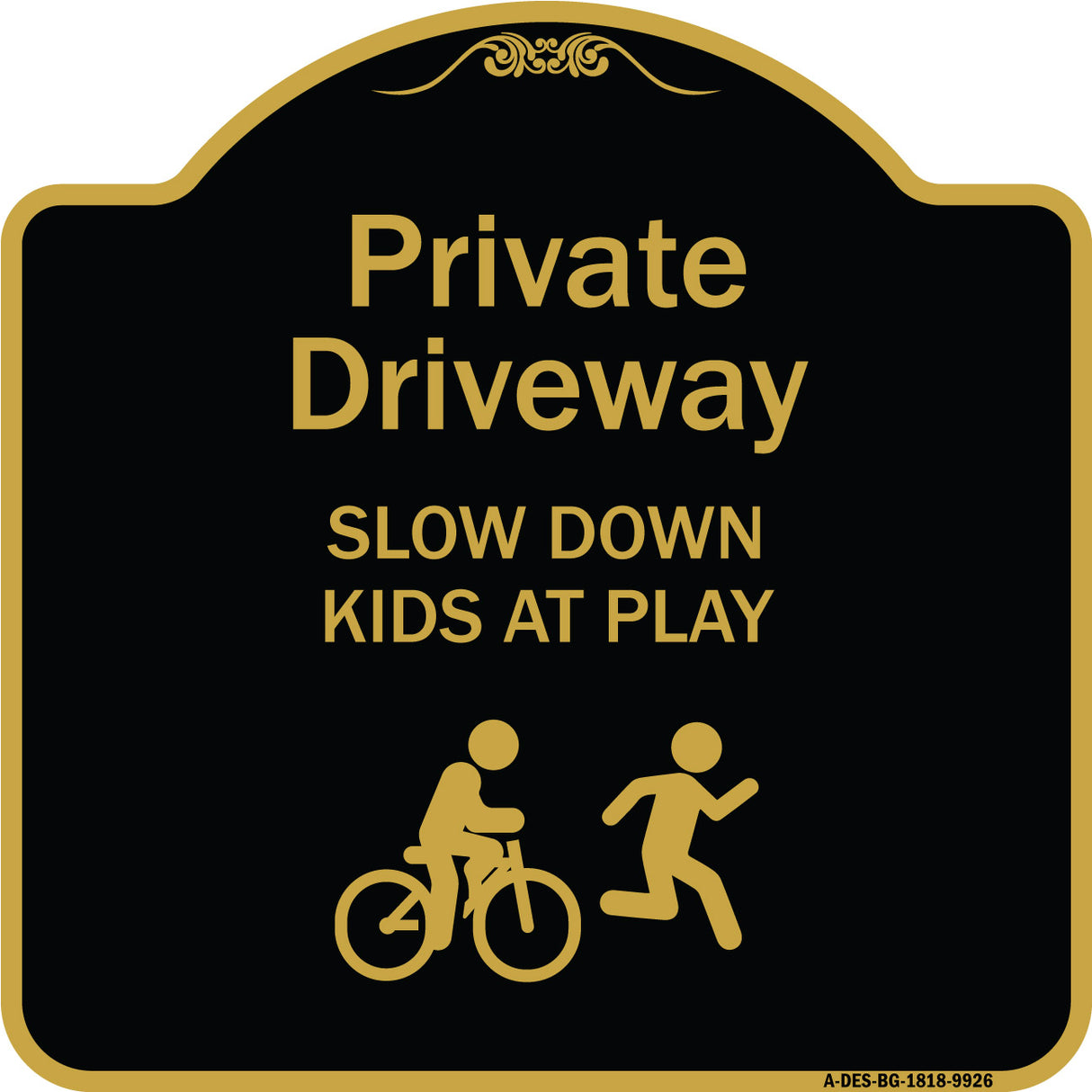 Private Driveway Slow Down Kids At Play