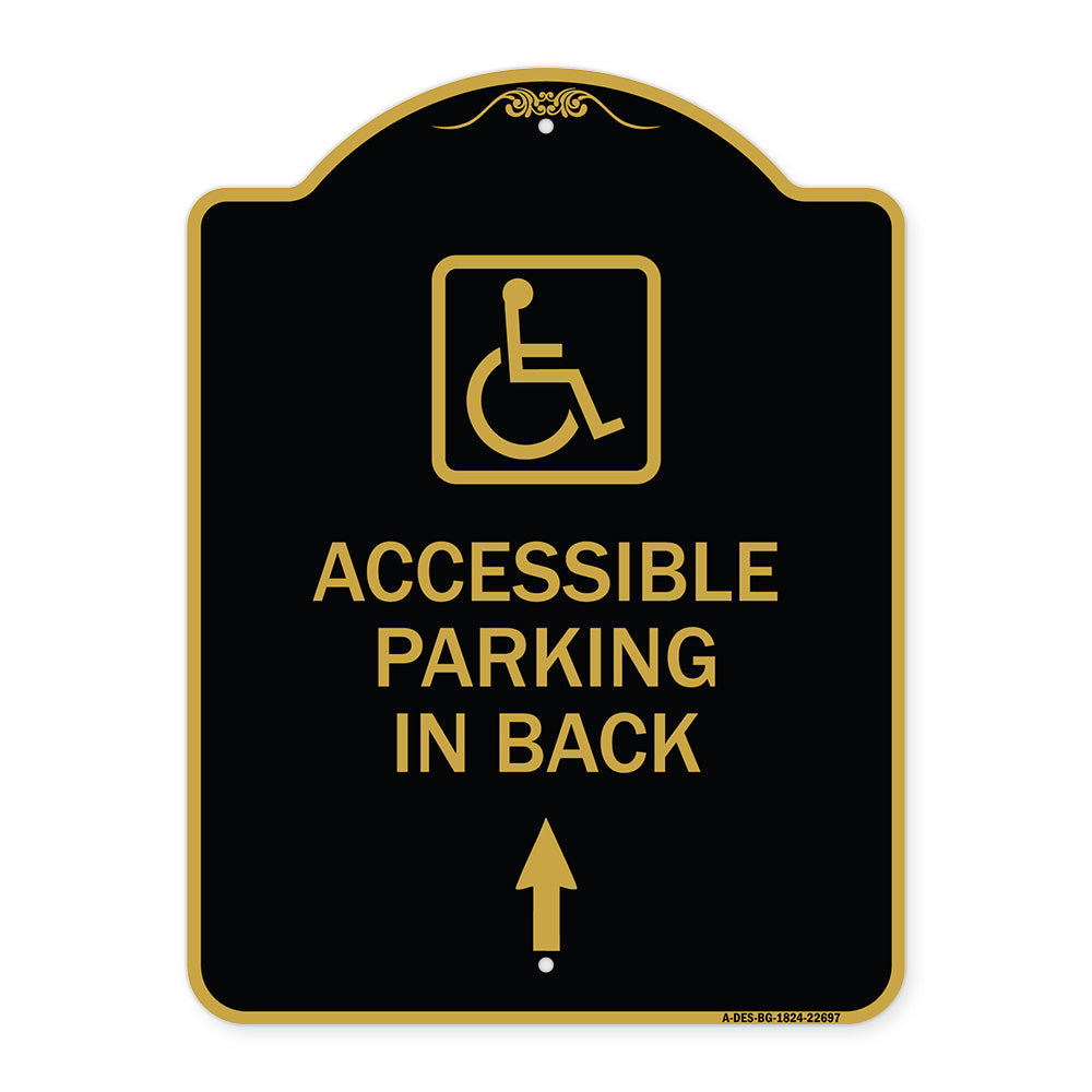 With NY - Approved Isa Symbol Accessible Parking on Up Arrow (With Graphic)