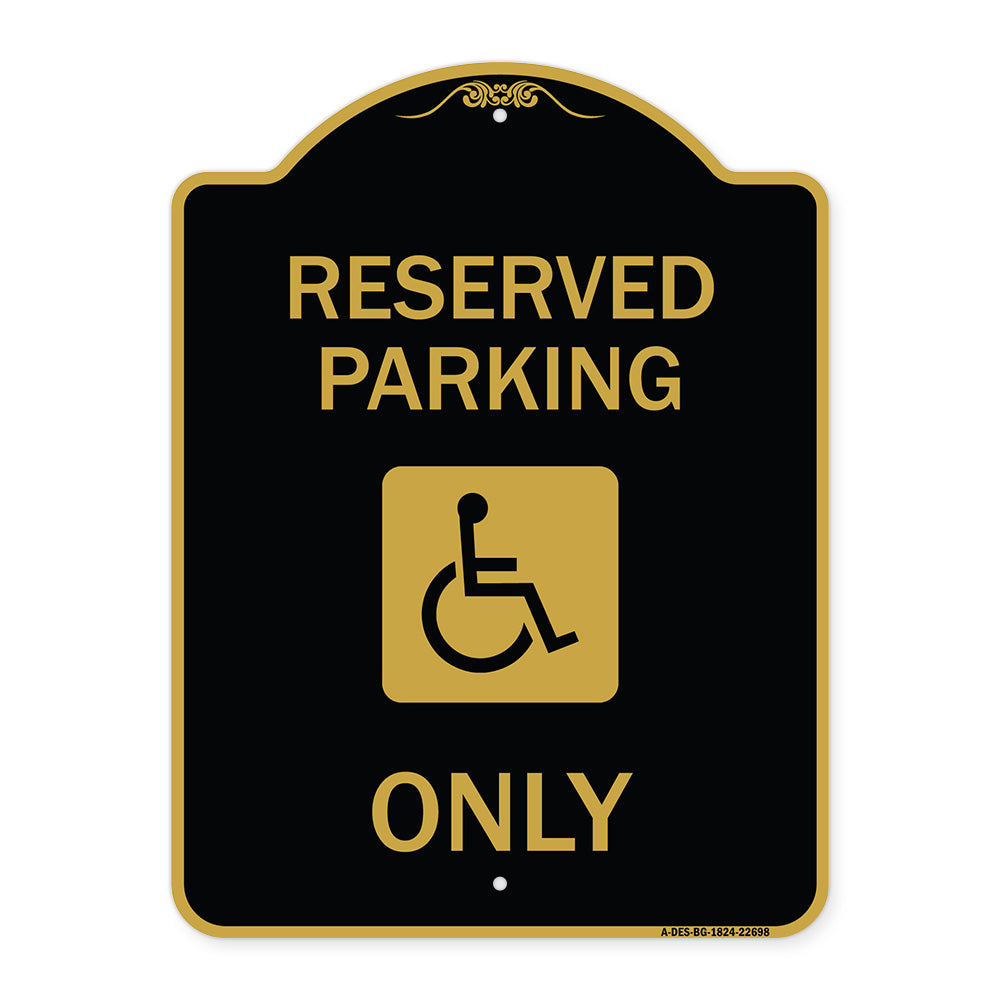 With NY Compliance Reserved Parking Only (With Access Icon)