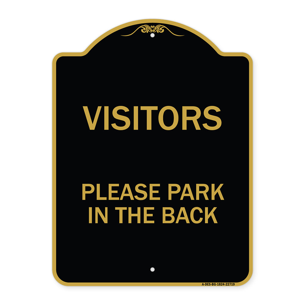 Visitors Please Park in the Back