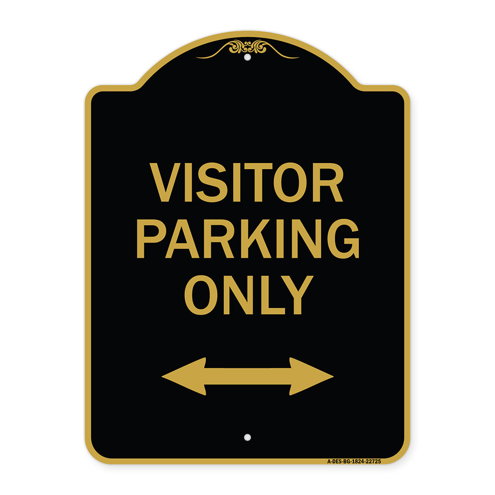 Visitor Parking Sign Visitor Parking Only (With Bidirectional Arrow)