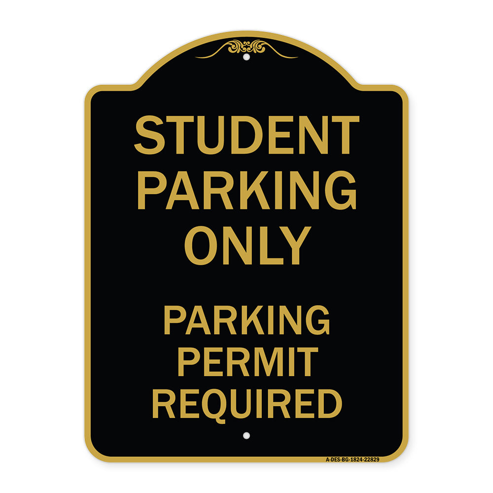 Student Parking Only Parking Permit Required