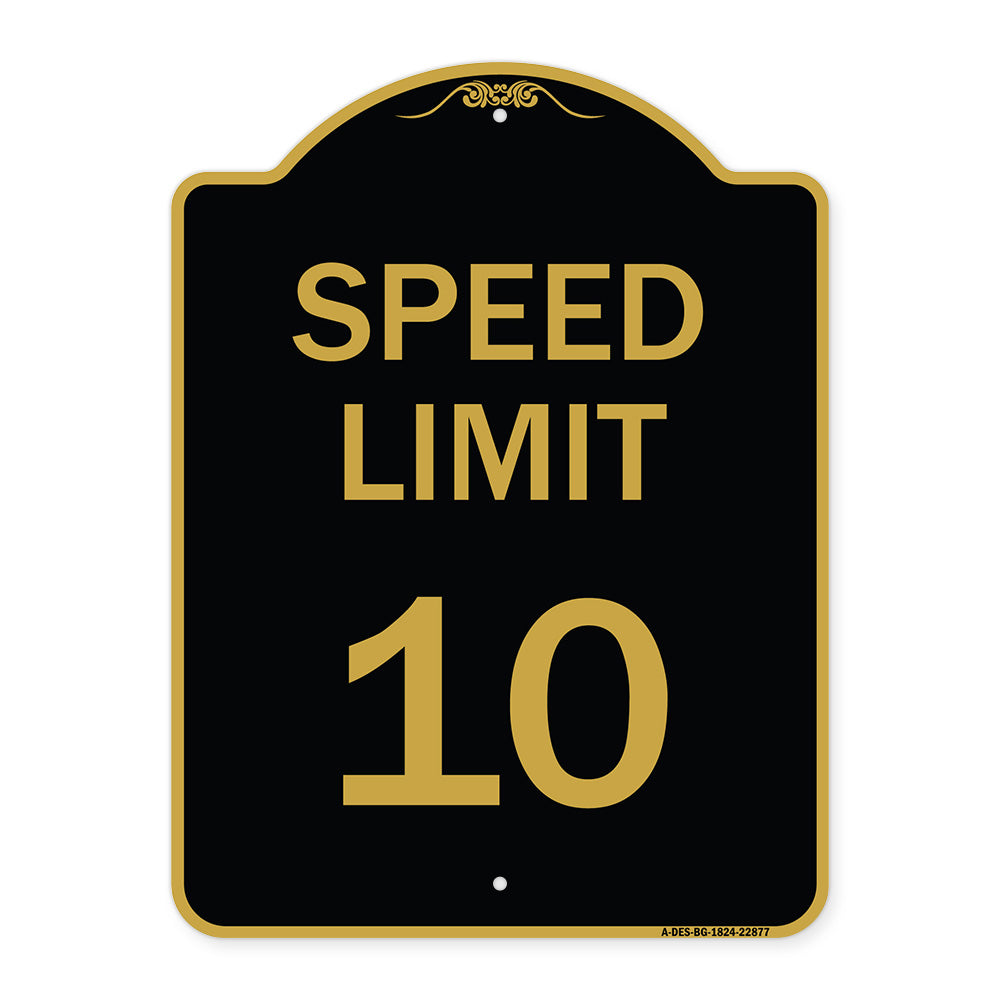 Speed Reduction Sign Speed Limit 10 Mph