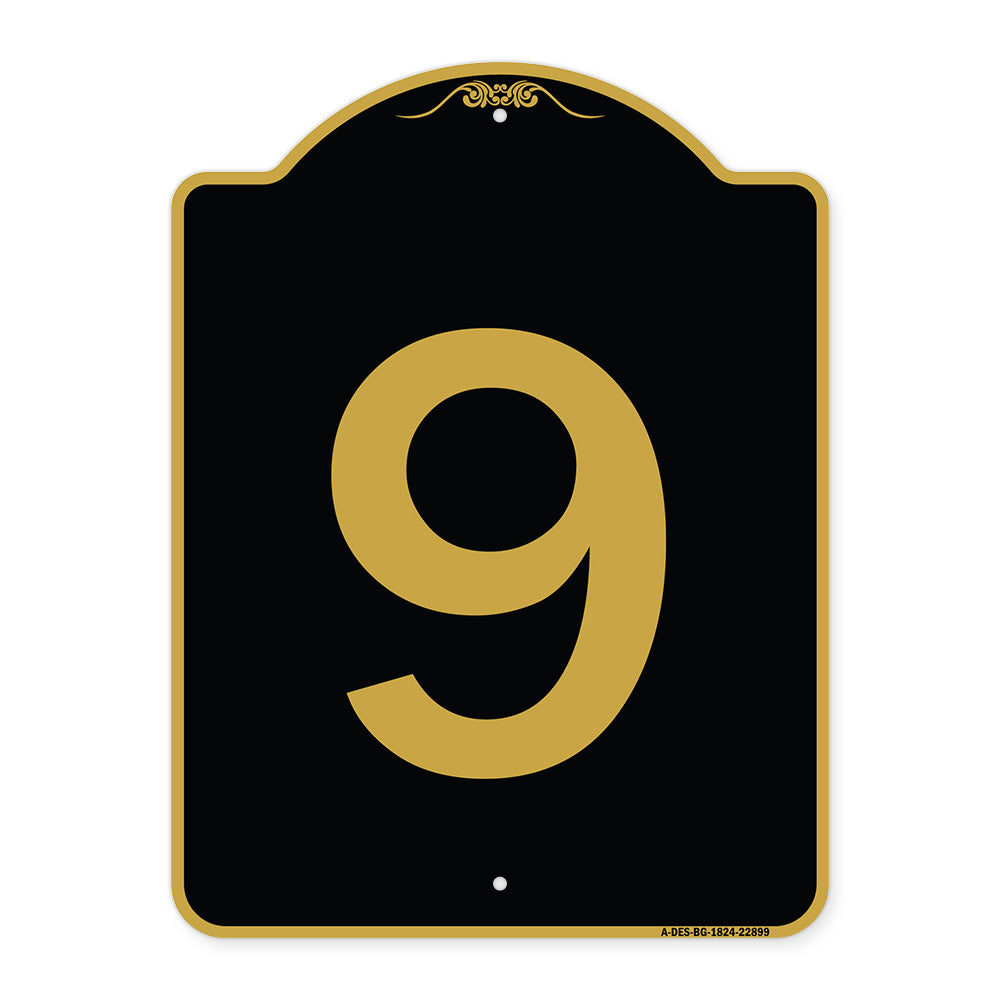 Sign with Number '9