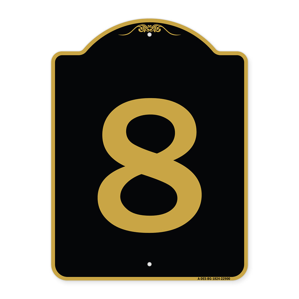 Sign with Number '8