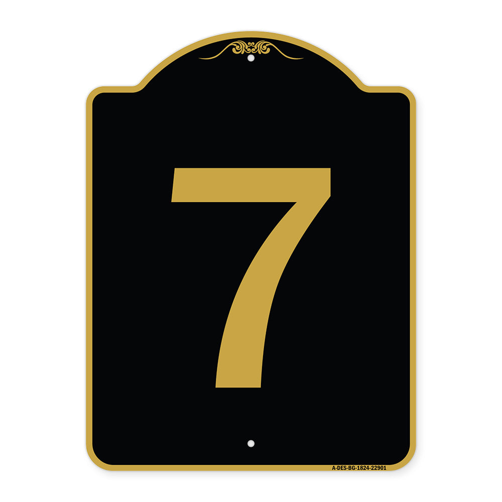 Sign with Number '7