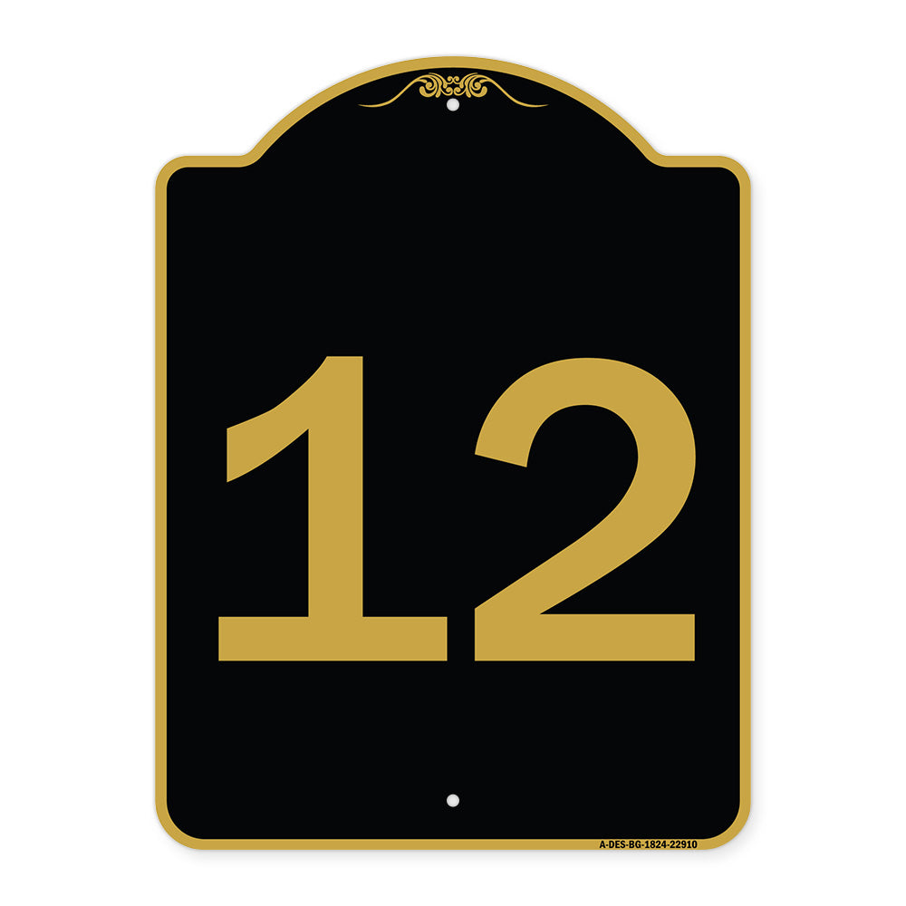 Sign with Number '12