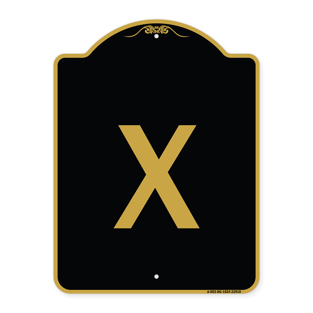 Sign with Letter X