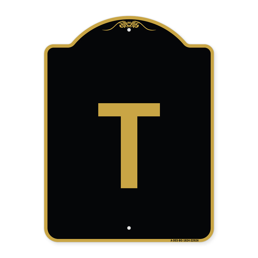 Sign with Letter T