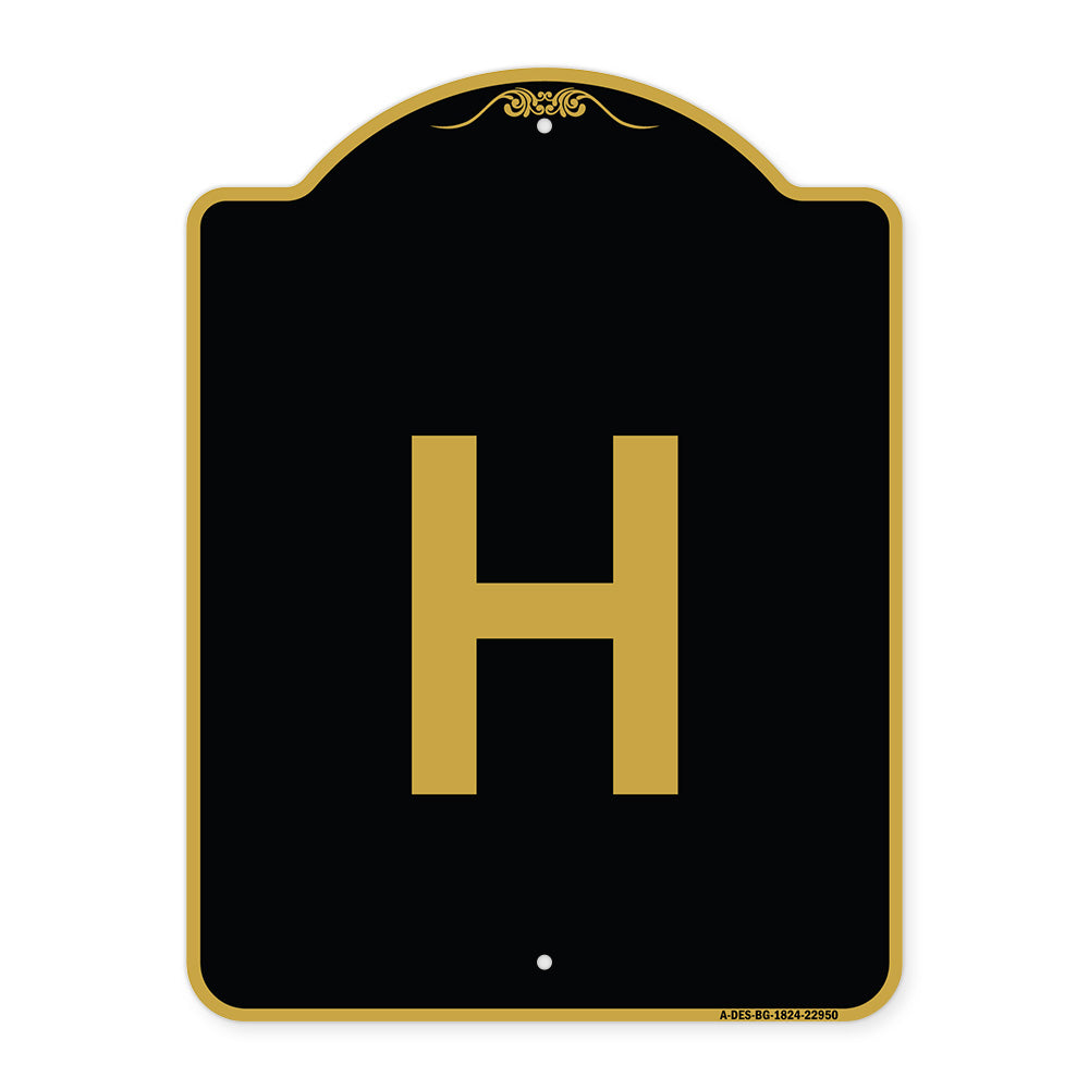 Sign with Letter H