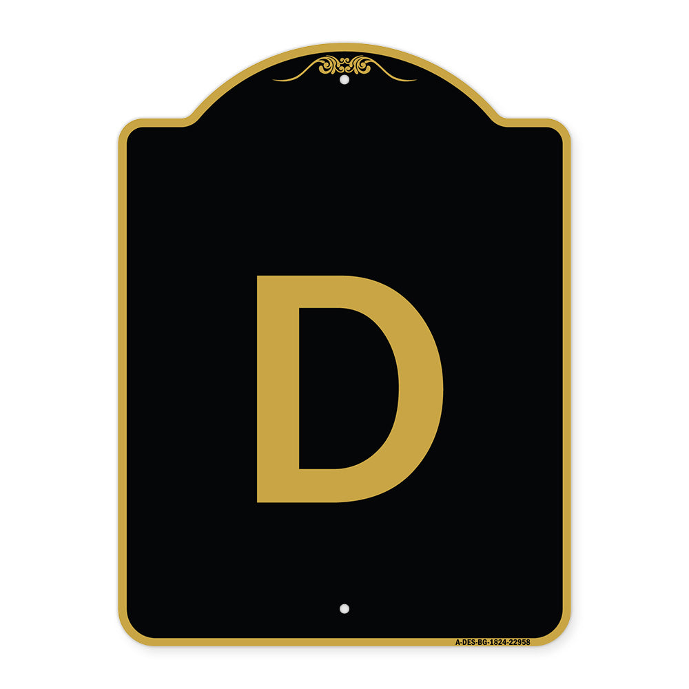 Sign with Letter D