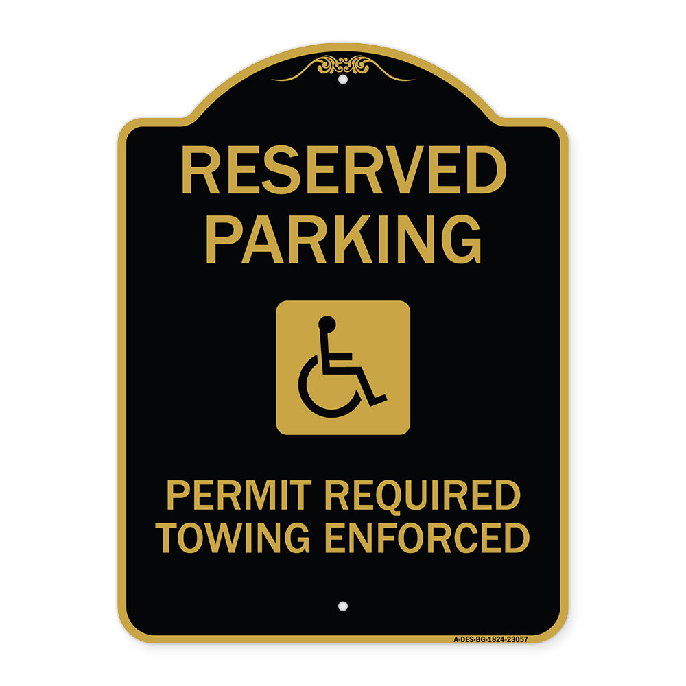 Reserved Parking Permit Required Towing Enforced (With Graphic)