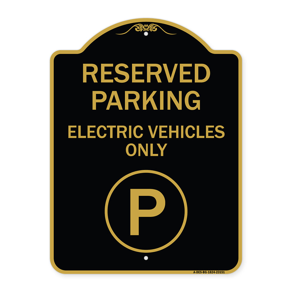 Reserved Parking - Electric Vehicles Only (With Parking Symbol)