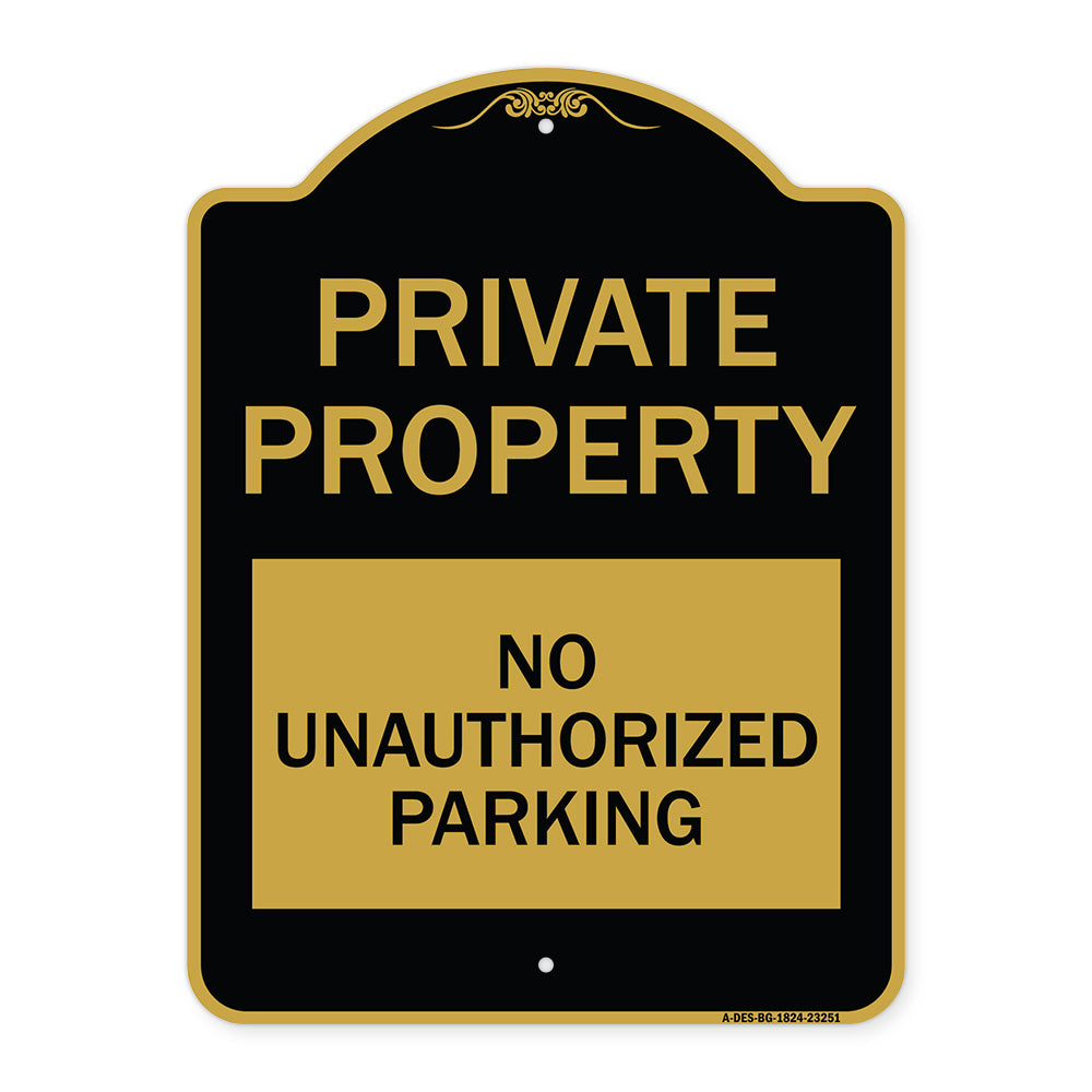 Private Property - No Unauthorized Parking