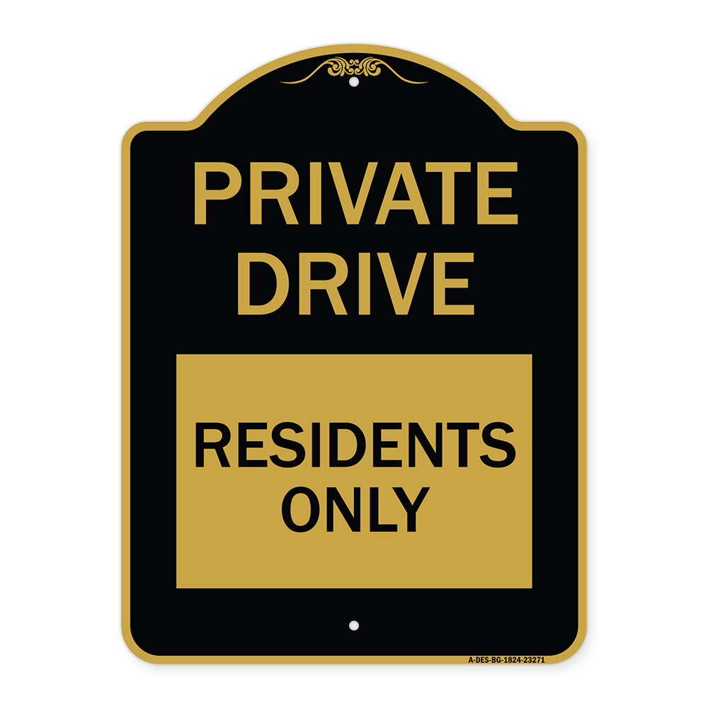 Private Drive Sign Private Drive - Residents Only