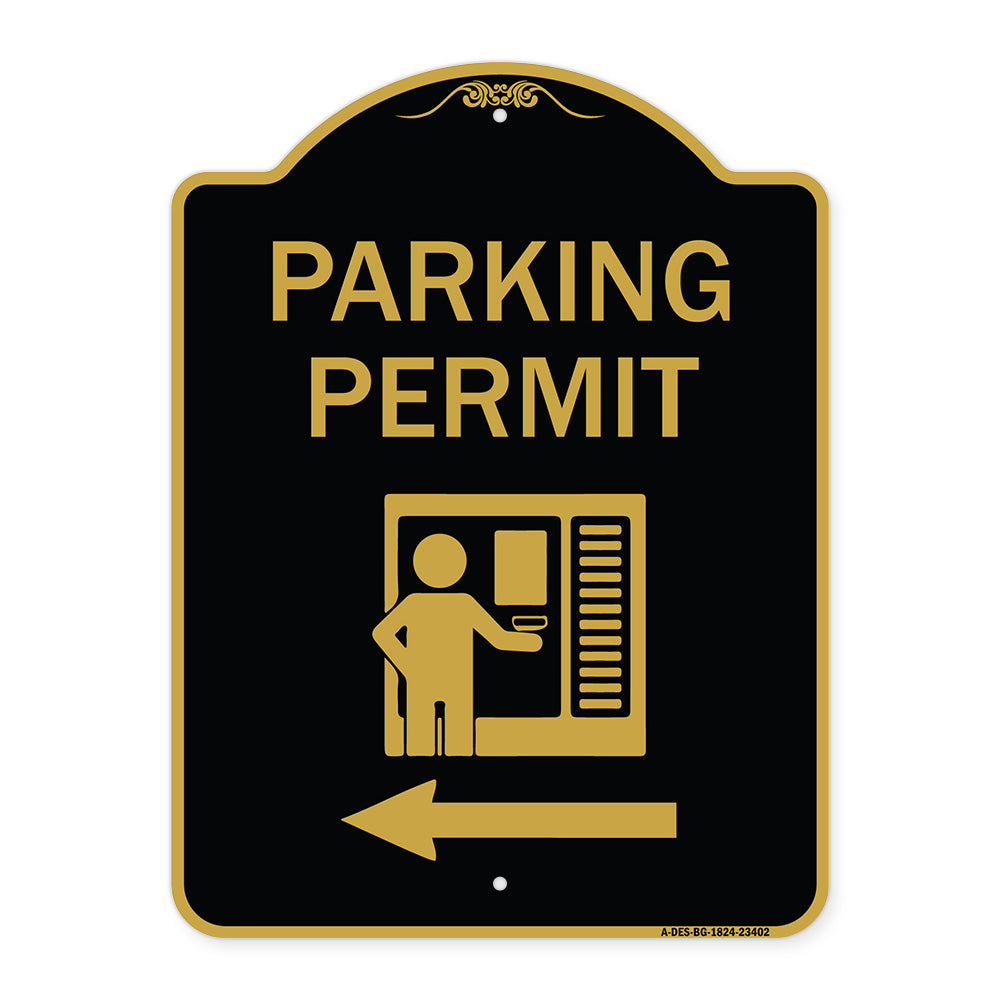 Parking Permit (With Left Arrow Symbol)